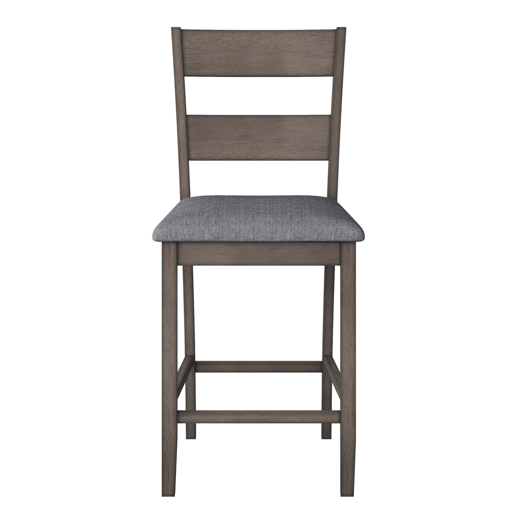 Washed Gray Counter Height Dining Chair Set of 2 Y30494