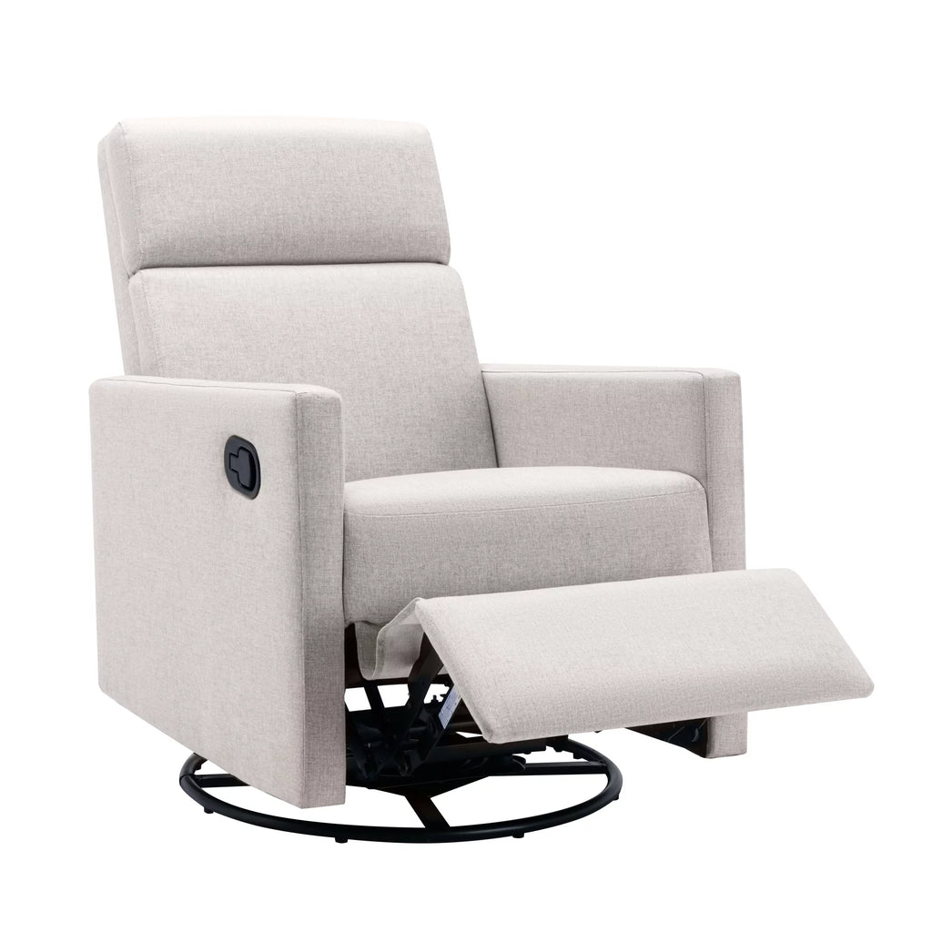 Tan Upholstered Swivel Recliner Chair N519