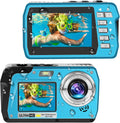 4K30FPS 56MP Dual Screens Waterproof Digital Camera, Pack of 2 I814