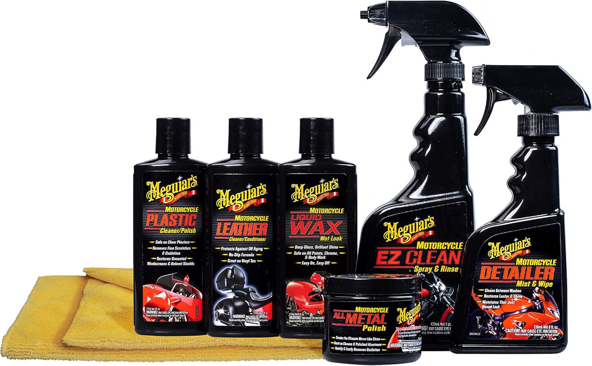 Motorcycle Care Kit for Cleaning and Detailing F75726