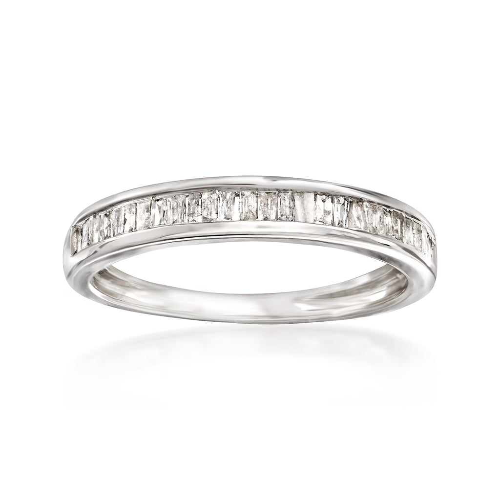Baguette Diamond Ring in Sterling Silver C80001