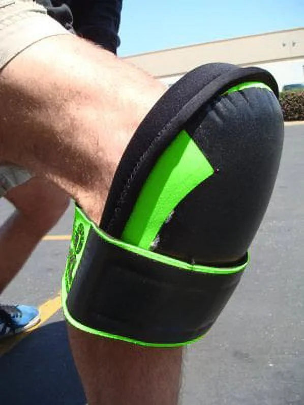 Large Hi-Viz Fluorescent Green Knee Pads Q907955