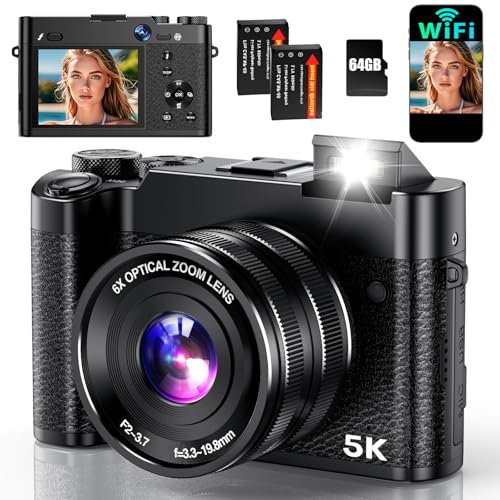 5K Digital Camera 64MP 6X Optical Zoom Autofocus Dual-Lens X423