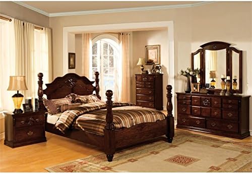 Dark Pine Solid Wood 2-Drawer Nightstand E894122