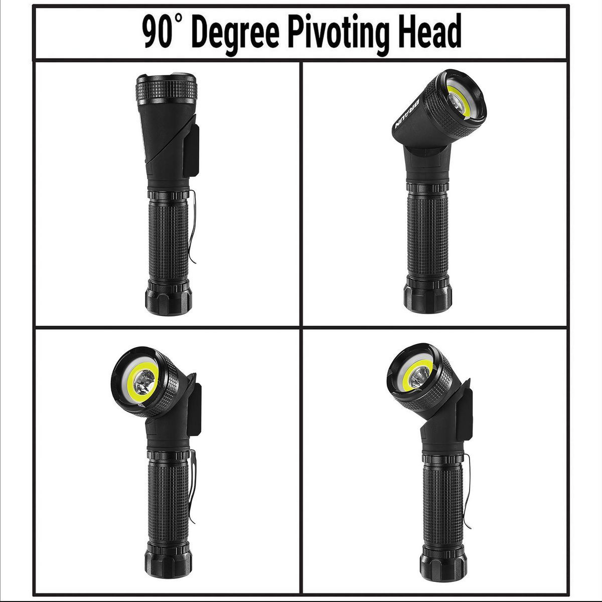 900 Lumen Rechargeable Swivel Head LED Flashlight V15717