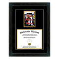 Black Diploma Frame with 5x7 Photo and Double Matting W8583