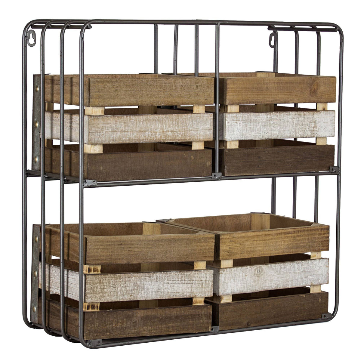 Farmhouse Shelf Organizer with Storage Bins K16550
