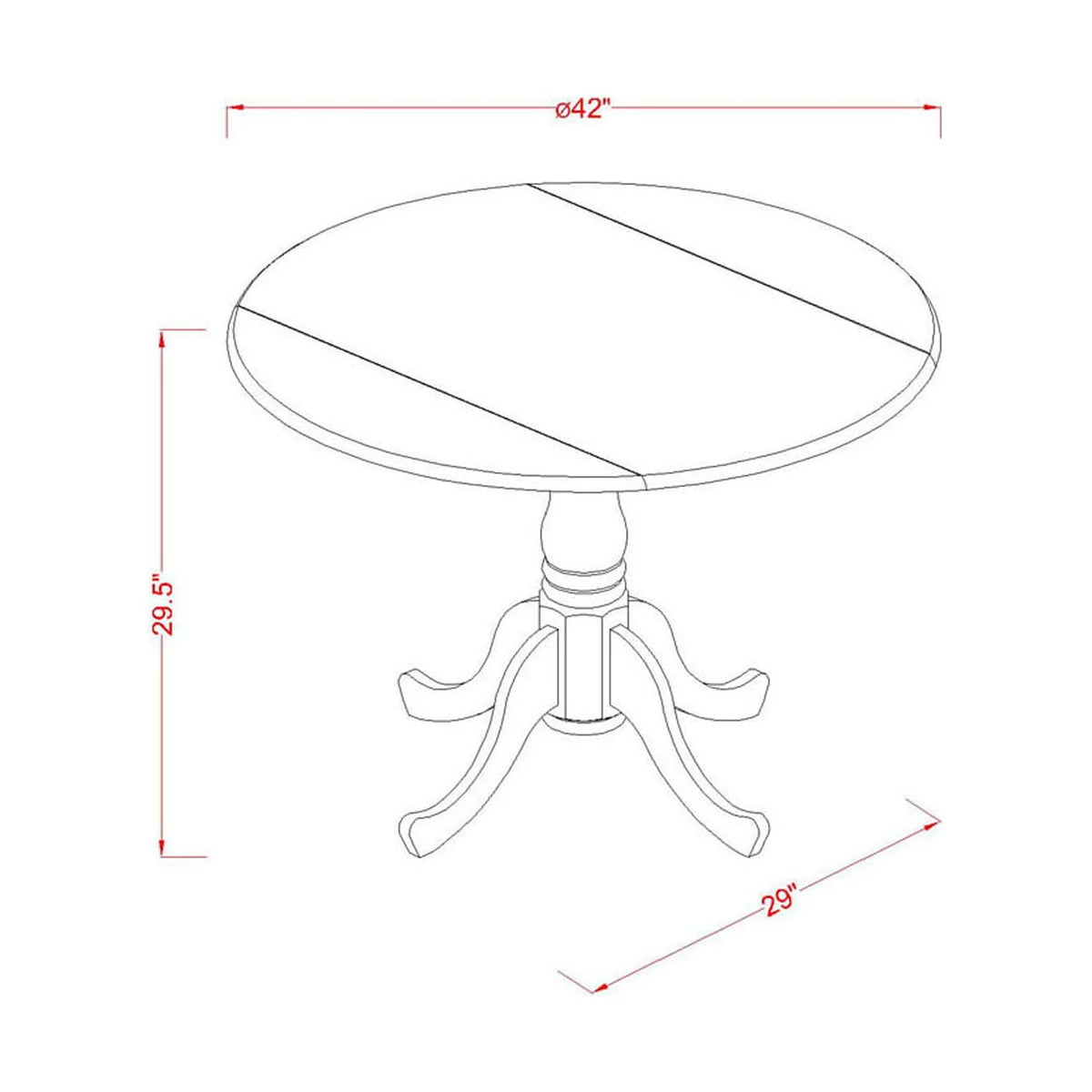 5-piece Wood Dining Set H4242