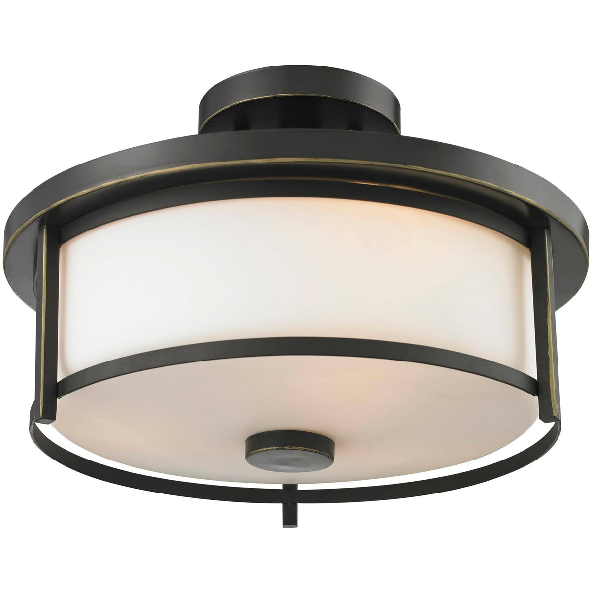 Olde Bronze 2 Light Semi-Flush Mount J6574