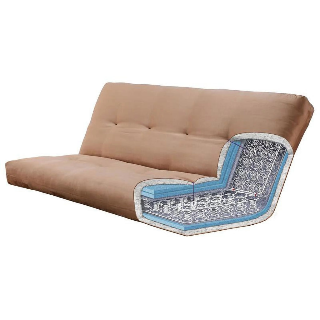 Queen Size Wood Futon with Mattress Y2871