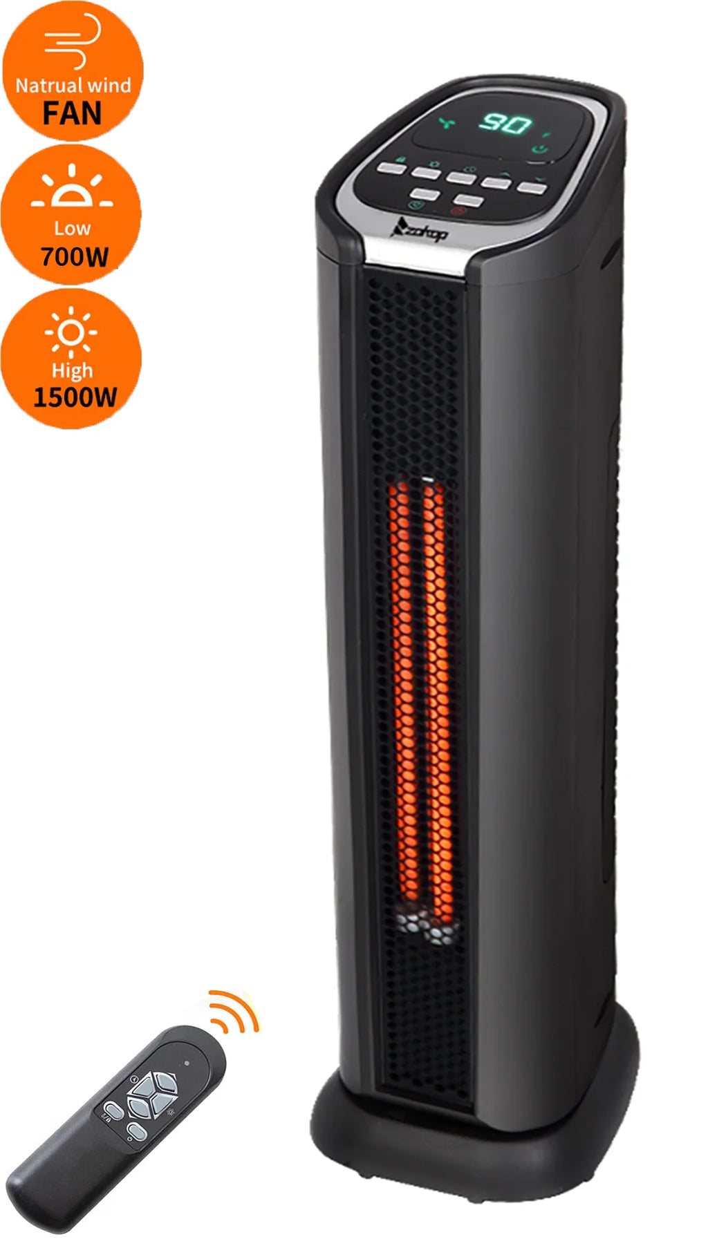 24'' 1500W Adjustable Electric Space Heater I465744