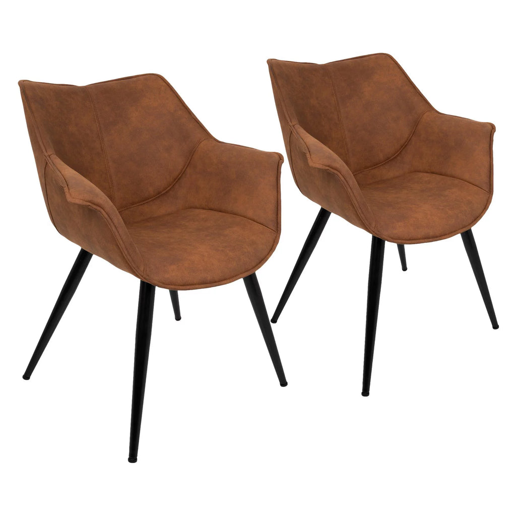 Contemporary Accent Chair Set of 2 U391