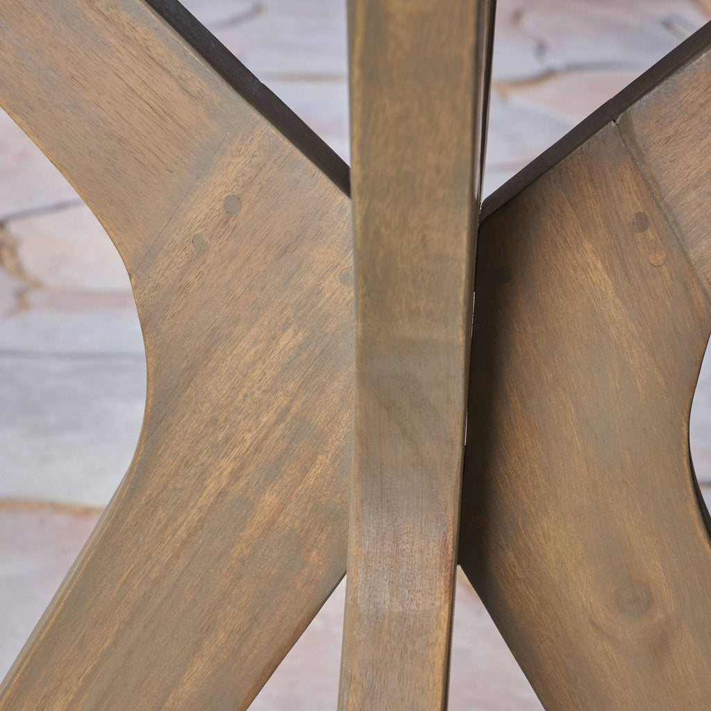 3 Piece Acacia Wood and Wicker Bistro Set A542