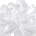 White Satin and Sheer Craft Ribbon, 1.6cm Wide by 100-Yard Spool T10074