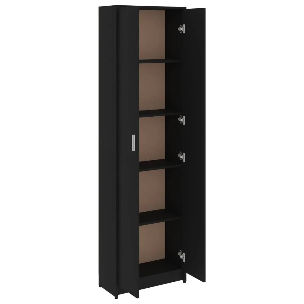 Black Chipboard Hallway Wardrobe D710474