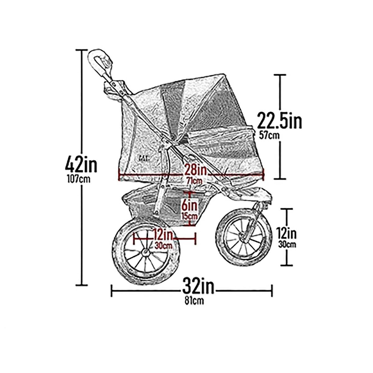 No-Zip Pet Stroller B466199