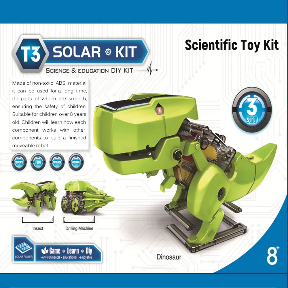3 in 1 Solar Robot DIY STEM Science Experiment Assembly Model Q210