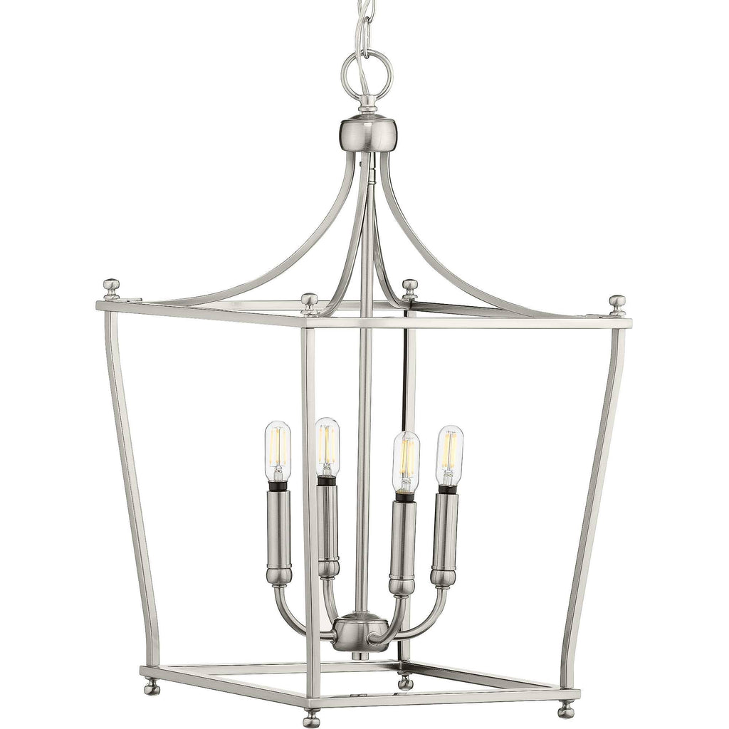 4 Light Foyer Brushed Nickel F9062
