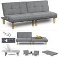 Convertible 2 Seater Futon Sofa with USB Port Y53276