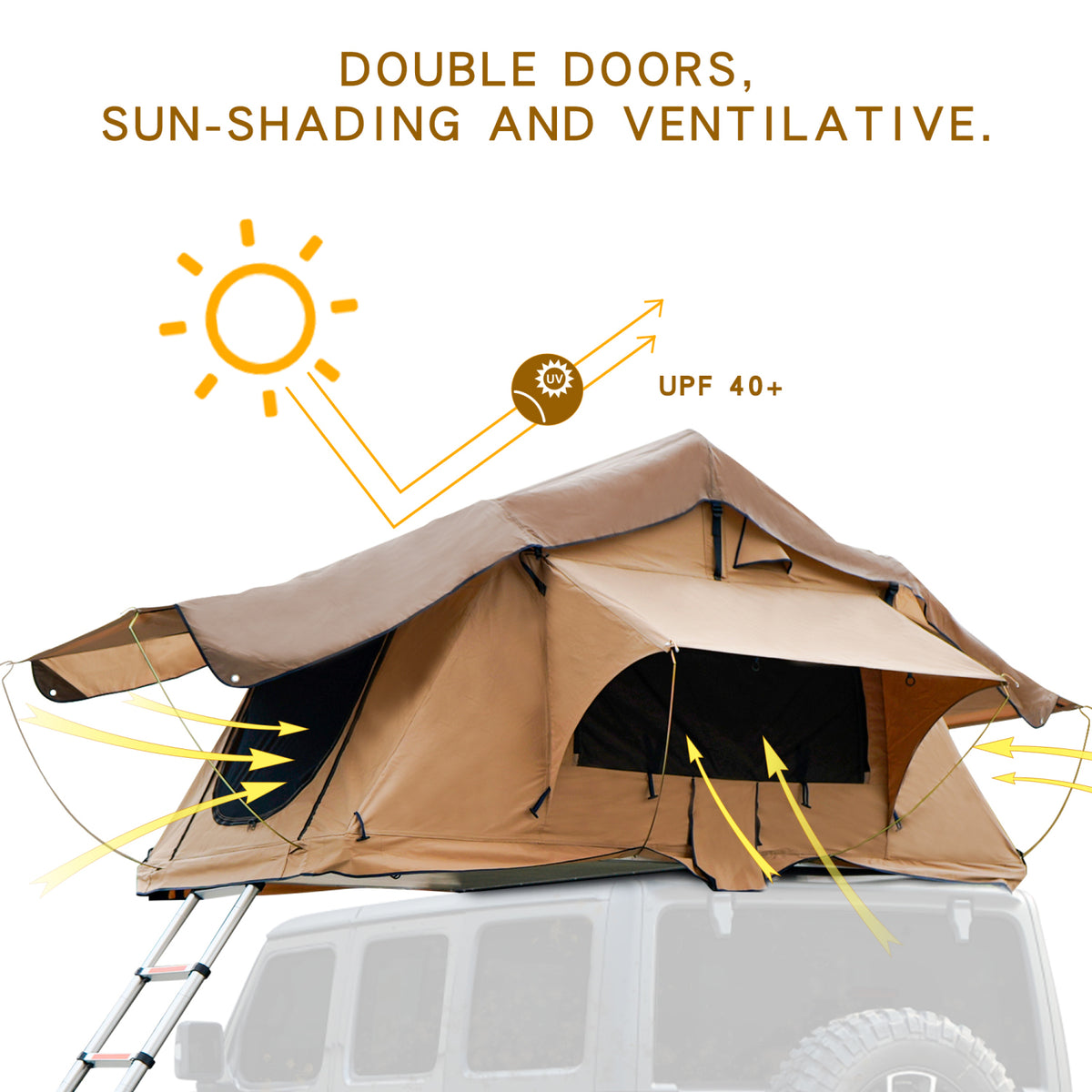 3 Person Roof Top Tent with Waterproof Lattice J80430
