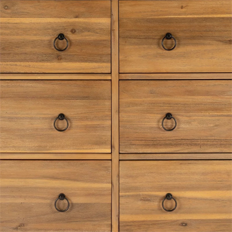 6-Drawer Engineered Wood Double Dresser H4836
