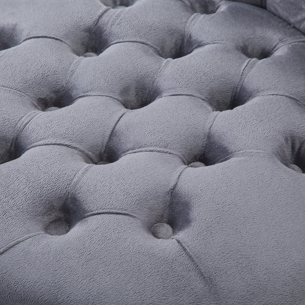 Gray Tufted Velvet Accent Chair E287223