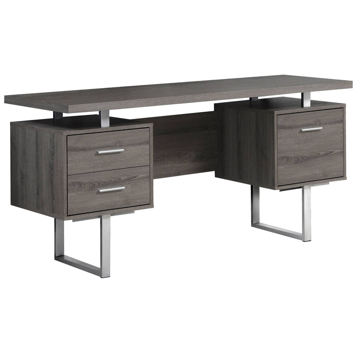 Gray Hollow Core Computer Desk F440115