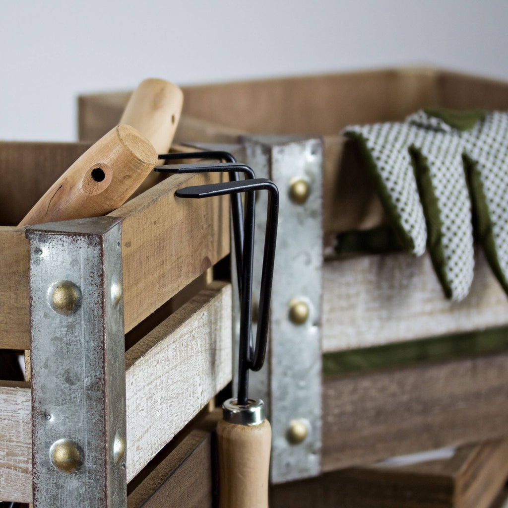 Farmhouse Shelf Organizer with Storage Bins K16550