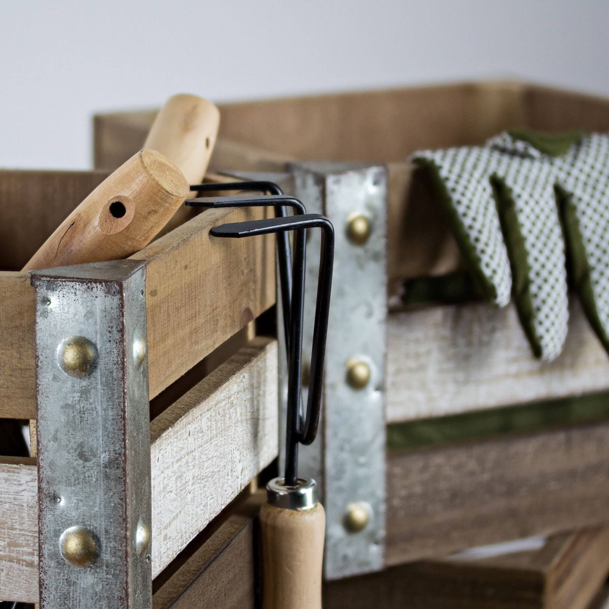 Farmhouse Shelf Organizer with Storage Bins K16550