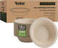 500 Pack 12 OZ Disposable Compostable Bagasse Paper Bowls T704