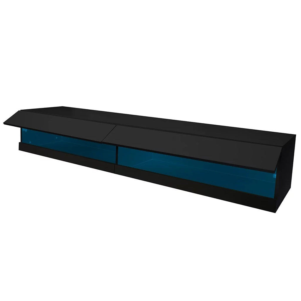 White 80" Wall Mounted Floating TV Stand with LED U686244