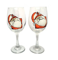 Hand Painted Stemmed Wine Glasses Set Of 2 R76508