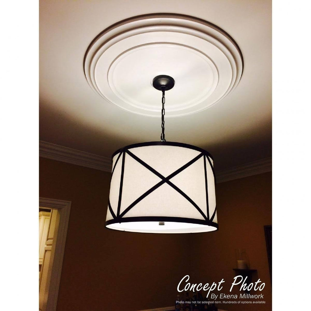 23 5/8x22OD x 3 5/8x22ID x 1 5/8x22P Hand-Painted Polished Copper Ceiling Medallion F245