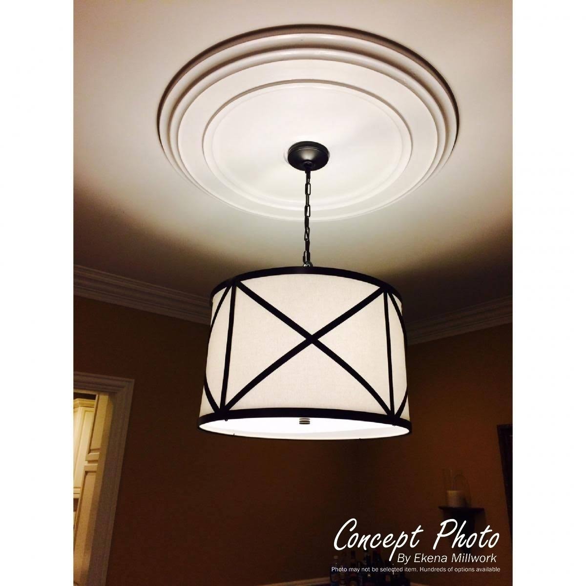 23 5/8x22OD x 3 5/8x22ID x 1 5/8x22P Hand-Painted Polished Copper Ceiling Medallion F245