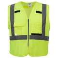Yellow Class 2 High Visibility Safety Vest with 10 Pockets K45740
