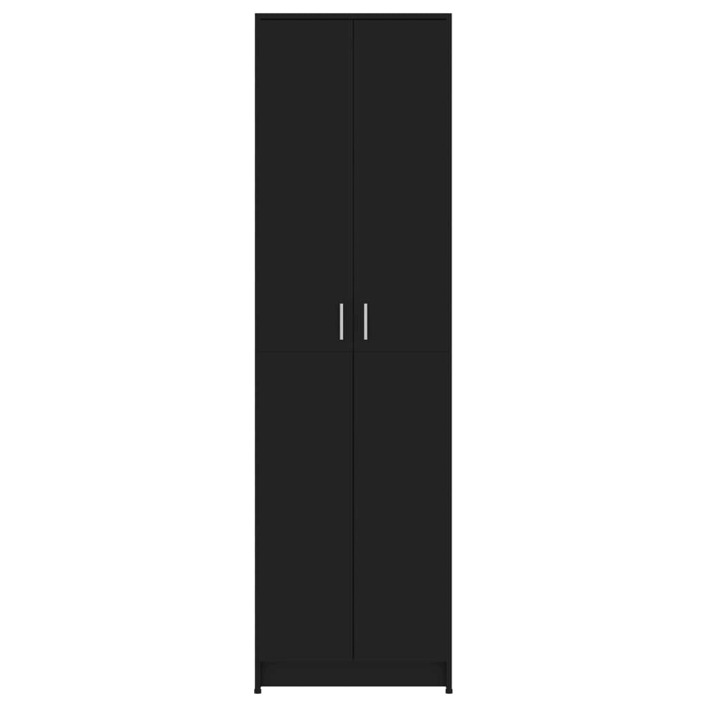 Black Chipboard Hallway Wardrobe D710474