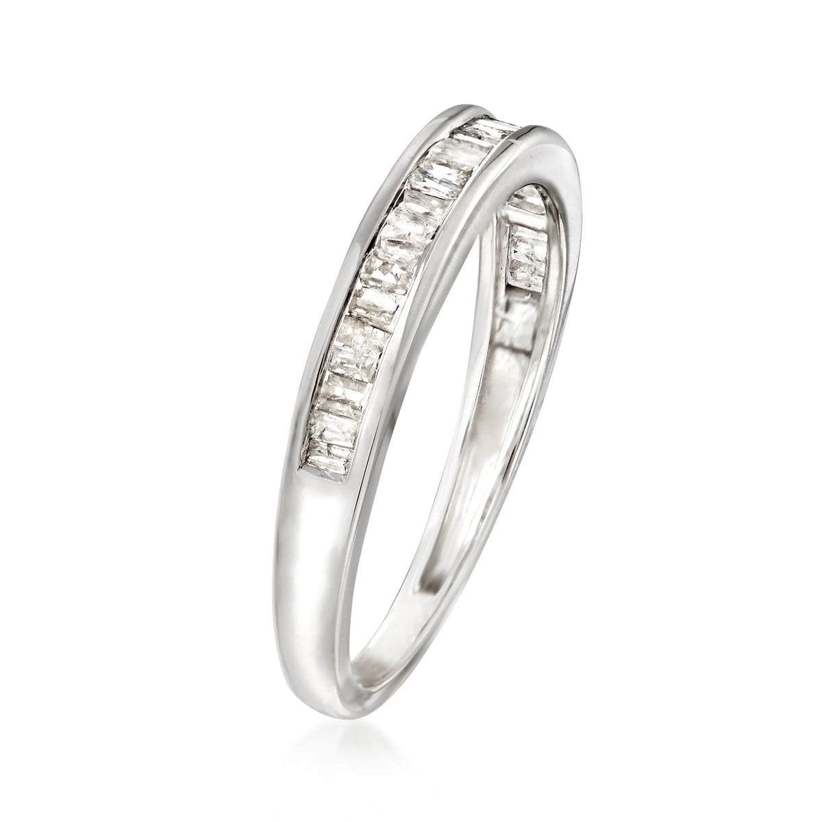 Baguette Diamond Ring in Sterling Silver C80001
