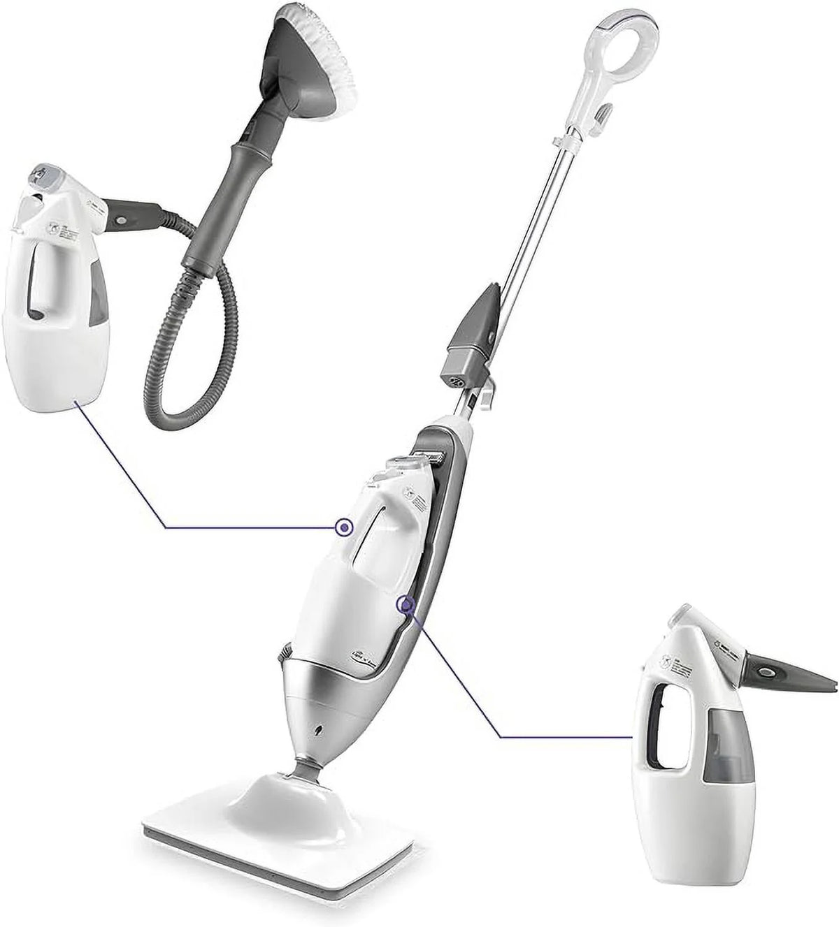 White Multi-Functional Steam Mop H74785