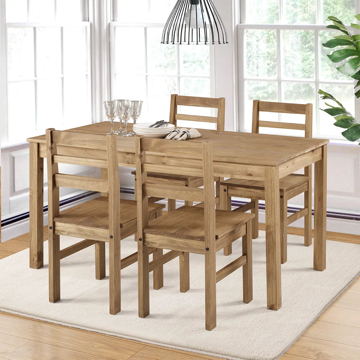 Solid Wood Dining Chair Set of 2 H432