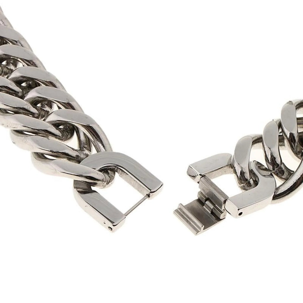 Stainless Steel Cuban Link Chain Necklace F442
