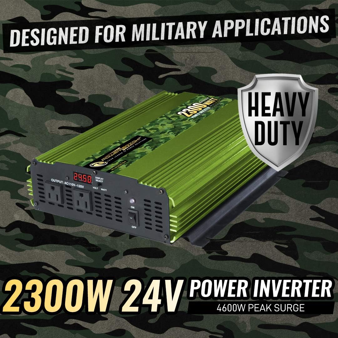 2300 Watt 24V Power Inverter with Dual 110V AC Outlets P60923