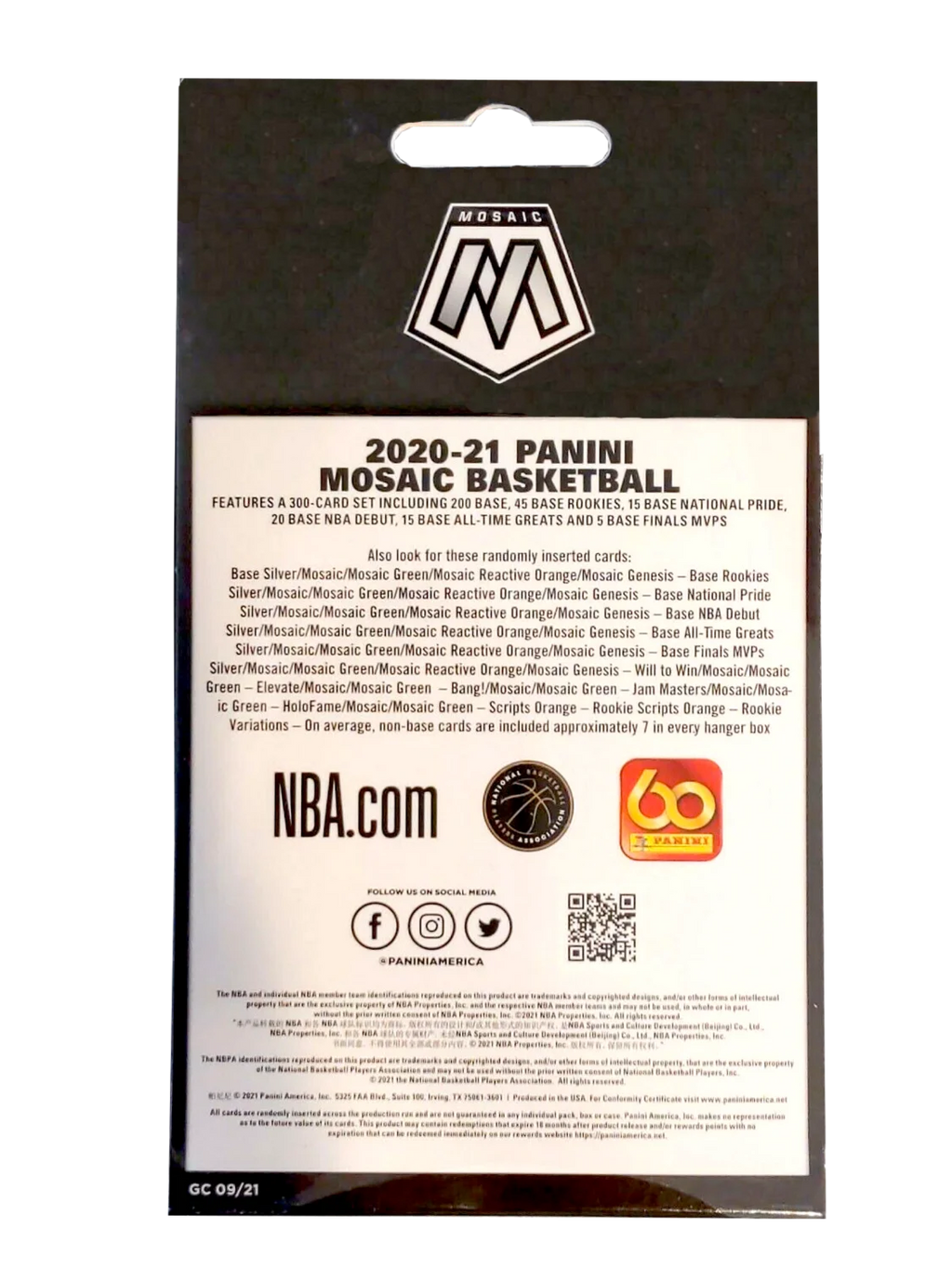 Panini Mosaic Basketball Hanger Box E283