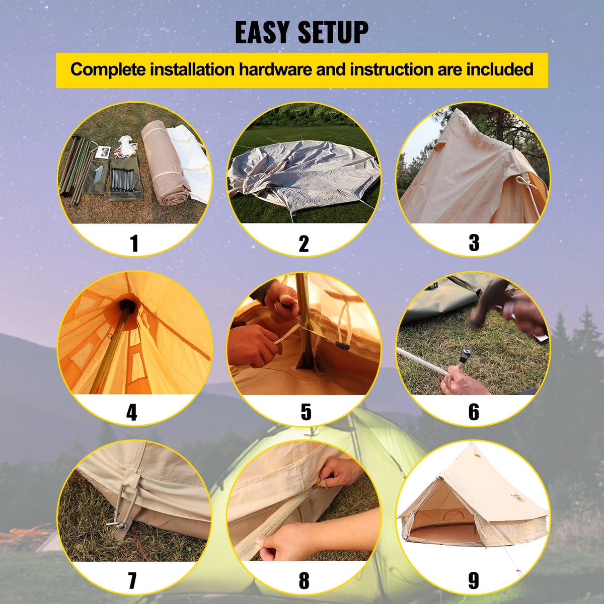 Canvas Wall Tent With Stove I632