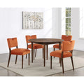 Burnt Orange Velvet 5-Piece Dining Set C51396