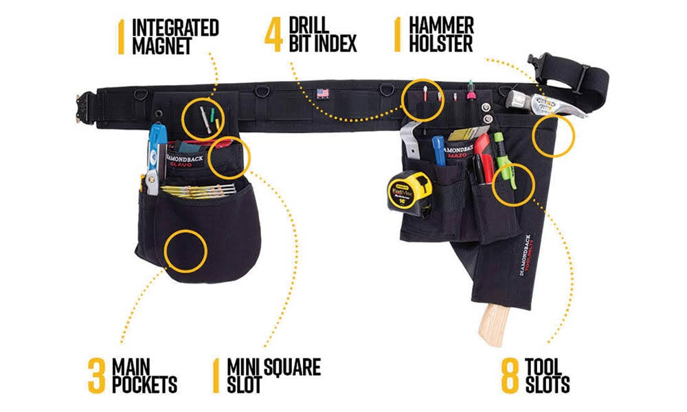 Black Carpenter Tool Belt C2440