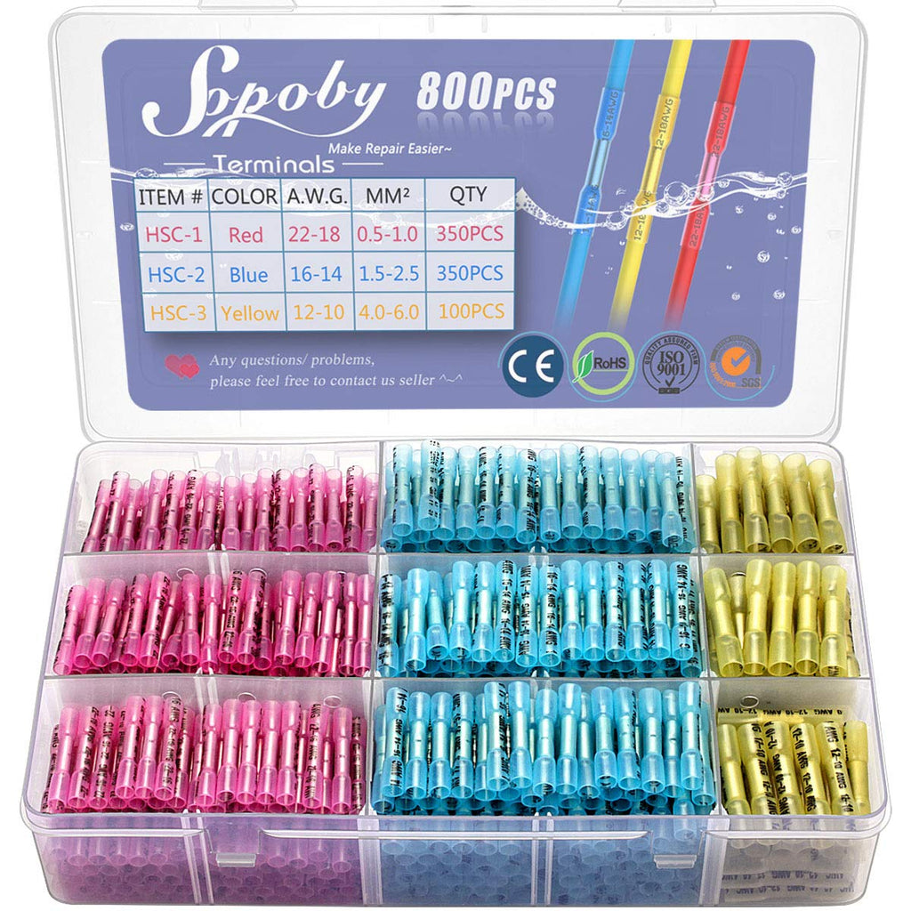800 PCS Waterproof Insulated Copper Wire Connectors H743258