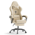 Green Velvet Ergonomic Gaming Chair with Footrest and Massage Lumbar Cushion P937