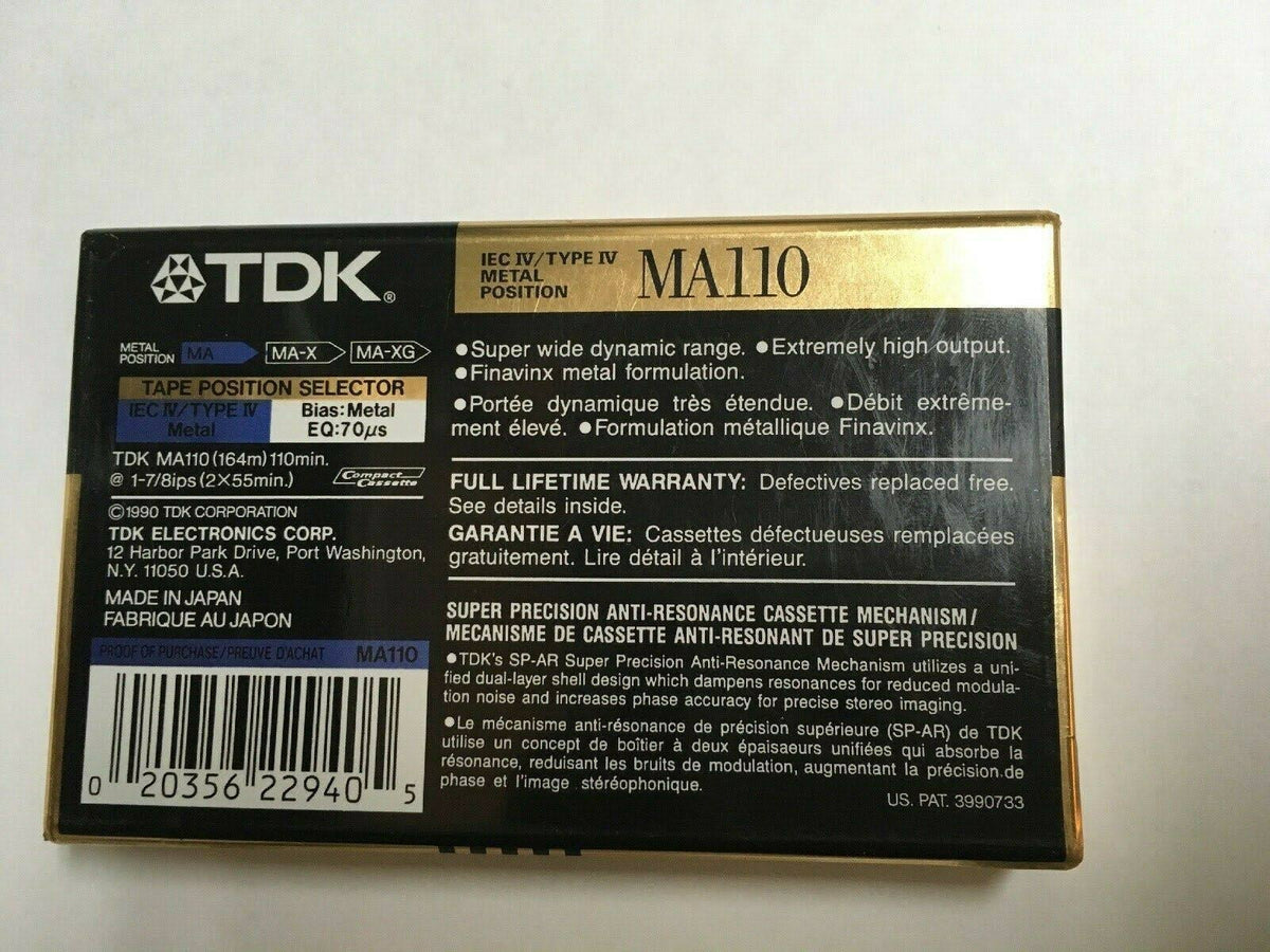 Metal Alloy Cassette Audio Type IV Metal Sealed Tape X7377