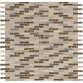 Taupe Glass Stone Mosaic Tile M584