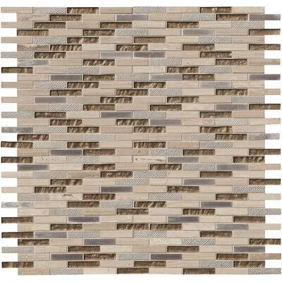 Taupe Glass Stone Mosaic Tile M584